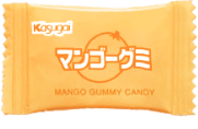 Picture of a pair of mango flavored packaged