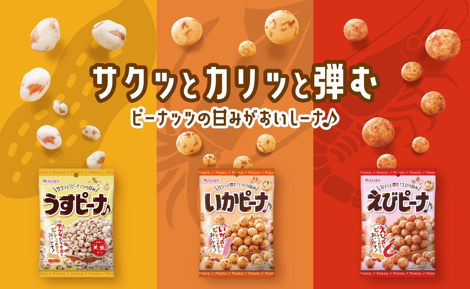 サクッとカリッと弾む ピーナッツの甘みがおいしーナ♪